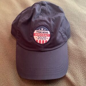 NWOT Ahead Lightweight blue baseball hat. Classic cut. Fox News Democracy 2020